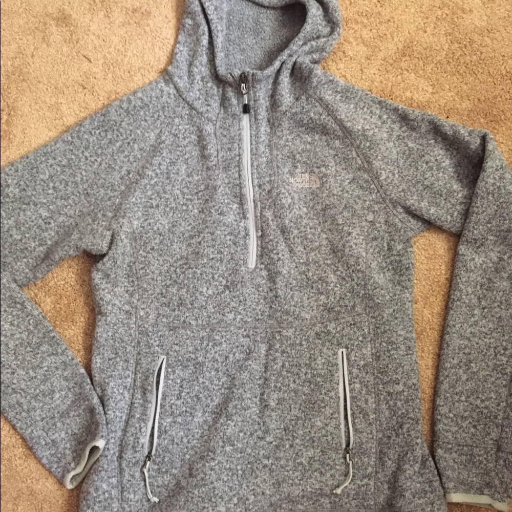 Grey women's North Face sweatshirt